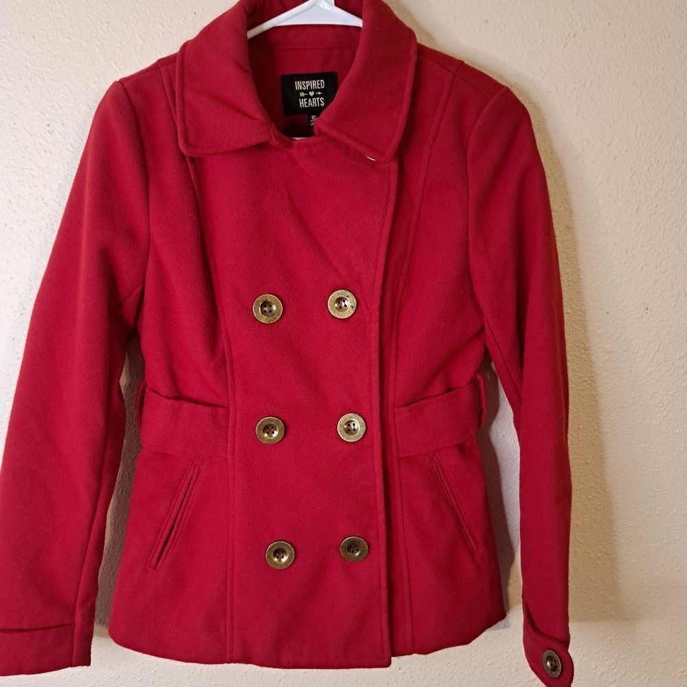 Inspired Heart red coat jacket size small